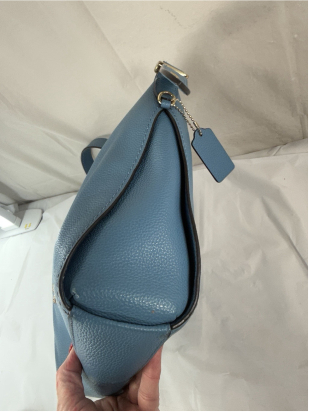 COACH 21377 DUFFLETTE blue MULTI LEATHER CROSSBODY BAG - Picture 12 of 15